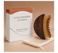 Brosse de massage du visage avec drainage lymphatique pour le contour du | Brosse lymphatique visage en bois naturel avec poils doux pour le cou, le massage, les soins et le massage lymphatique