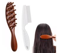 Brosse de massage en bois de santal naturel pour dreads, prise en main confortable, peigne de massage confortable pour le soin du cuir chevelu et la coiffure avec 1 peigne antipelliculaire