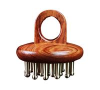 Brosse de massage en bois pour cuir chevelu - Outil de sculpture du corps - Multifonctionnel - Brosse de grattage Guasha pour cuisse, épaule, cou, bras - 6,8 x 6,9 cm
