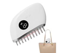 Brosse de massage en cuir chevelu - Peigne de 8 cm | Peigne de massage, Peigne à cheveux à lumière rouge | Niveaux de vibration - Rechargeable par USB | Favorise la ci