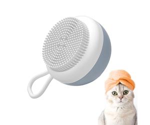 Brosse de massage en silicone pour animaux de compagnie - Brosse de massage - Brosse spéciale en silicone souple - Lavage de douche - Brosse à curry - Chats à poils longs
