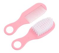 Brosse de Massage et Peigne Bébé -né, Kit Rose Anti-statique | Plastique, Usage Doux pour Cuir Chevelu, Set 1 Pièce, Finition Lisse, Soin Quotidien pour Nourrisson