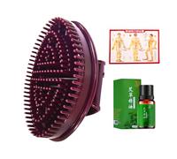 Brosse de massage Meridian Brush - Brosses de massage corporel | Outil de relaxation musculaire, peigne méridien, masseur musculaire Portable, soins du cuir chevelu avec carte des points d'huile pour