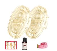 Brosse de massage méridienne - Peigne d'acupression en bois pour studio | cosmétique | Mètre ruban et huile inclus | Appareil de bien-être pour tout le corps pour une relaxation en profondeur avec hu