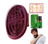 Brosse De Massage,Peigne De Méridien Pour Relaxation Musculaire Et Soins Du Cuir Chevelu - Massageur Musculaire Portable Avec Carte Des Points D'Acupression Pour Hommes Femmes Et Dos