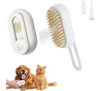 Brosse de massage pour animaux de compagnie pour enlever les poils morts et hydrater 19,5 x 6,5 cm Convient pour chats et chiens - Rechargeable par USB