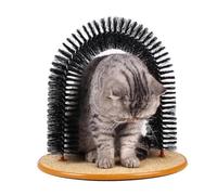 Brosse de massage pour chat - Épilateur de poils de chat - Poils en nylon robustes - Tapis à gratter - Brosse de toilettage pour chat d'intérieur - Pour jouet interactif pour chat - Noir