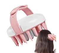 Brosse de massage pour cuir chevelu, brosse à récurer le cuir chevelu, 8,5 x 7,5 x 6 cm, outil de massage de la tête en silicone souple, peigne de lavage portable, nettoyant pour homme et femme