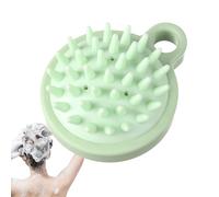 Brosse de massage pour cuir chevelu | Nettoyant pour cuir chevelu | Brosse à récurer les cheveux | Brosse à récurer humide et sec avec poils en silicone - Accessoires de douche de soin des cheveux