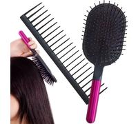 Brosse de massage pour démêler les cheveux pour un massage de la tête + peigne