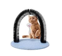 Brosse de massage pour le toilettage - Brosse de massage pour le visage de chat - Avec arche à gratter pour l'intérieur - Avec poils de massage pour le toilettage et l'épilation du sous-poil chez les