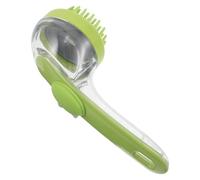 Brosse de massage pour shampoing, distributeur de shampoing avec brosse douce, peigne antidérapant pour dosage de liquide pour la routine de douche des adultes (vert)