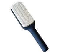 Brosse de massage rétractable pour cuir chevelu qui élimine facilement les poils grâce à la poignée rotative, parfaite pour les cheveux bouclés et raides