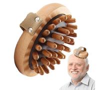 Brosse de masseur du cuir chevelu - pinceau de corps en bambou premium, outil thérapeutique de massage à la pression d'air | Stimulateur de tissu profond, booster de circulation détoxifiant, pinceau d