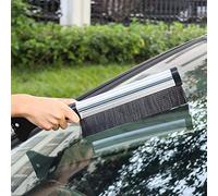 Brosse de nettoyage 2 en 1 pour voiture - Grattoir à glace amovible - Pelle à neige - Extensible - Avec tige de traction en alliage d'aluminium - Pour voitures, camions, SUV