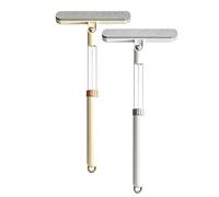 Brosse de nettoyage 3 en 1 double face pour fenêtre - Brosse suceur intégrée - Manche télescopique - Multifonction - Pour la maison, le bureau et la voiture (2, mixte)