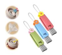Brosse de nettoyage 3 en 1 pour couvercle de gobelet, brosse de couvercle de bouteille, brosse de nettoyage multifonctionnelle, kit de brosses de nettoyage pour bouteilles d'eau, convient pour