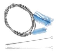 Brosse de Nettoyage 3 Pièces Double Embout Flexible | Bleu, Multi-usage et Pliable, pour Aquarium et Fontaine, Convient aux Petits Diamètres