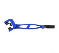 Brosse de nettoyage à double tête pour chaîne de vélo avec rainures à 3 côtés, outil robuste en polypropylène pour l'entretien des routes de montagne et des motos, manche long ergonomique, 23,5 cm