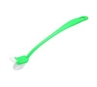 Brosse de Nettoyage à Double tête Universelle Premium en Fibre ABS à Long Manche à Double Manche pour la Cuisine Bouteilles de Salle de Bain Vert 31cm 1 Pack