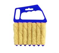 Brosse de nettoyage amovible en microfibre avec poignée en plastique pour stores vénitiens, outil léger pour enlever la poussière sur les volets de fenêtre (bleu)
