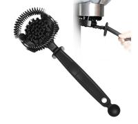 Brosse de nettoyage amovible pour groupe de percolation, pour machines à expresso, élimine les huiles et les résidus de café (noir, 58 mm)