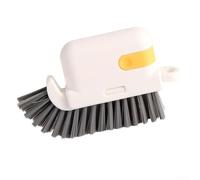 Brosse de nettoyage avec coins en poils durs pour radiateurs et stores, livrée avec un grattoir rigide et une pince à épiler, compacte et suspendue pour un accès et une utilisation faciles (jaune)