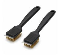 Brosse de nettoyage barbecue - SIROCO - 21 cm - Lot de 2 - 2-en-1 brosse+grattoir - Manche ergonomique