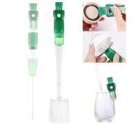 Brosse de Nettoyage Bouteille d'eau Multifonctionnelle 5 en 1 Brosse Gourde Brosse Longue pour Bébé avec 5 Têtes de Ensemble Brosses Nettoyage pour Biberons,Biberons Thermos,Pailles (Vert)