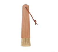 Brosse de Nettoyage Café 19cm Poils Nylon Souple - Brosse Tuyau pour lait Flexible pour Machine pour espresso, Paille Réutilisable et Biberon - Manche pour bois Hêtre(Brown4)
