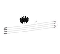 Brosse de Nettoyage Cheminée en Nylon, Kit Brosse d'Évacuation de Sèche - Linge Flexible, Poignée Longue pour Nettoyage Maison - Prévention Incendie Sécurisée, Facile d'Utilisati