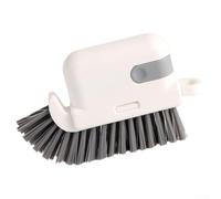 Brosse de nettoyage d'angle à poils durs avec grattoir et pince à épiler pour l'entretien du radiateur et des stores, compacte, légère et suspendue pour une utilisation pratique (gris)