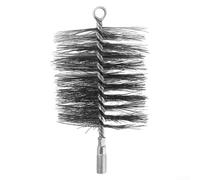 Brosse de nettoyage de cheminée avec raccord fileté M12 pour fil d'acier inoxydable dans les systèmes CVC et chaudières (100 mm)