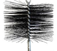 Brosse de nettoyage de cheminée pour raccord fileté M12, tige en acier inoxydable de 100 cm pour nettoyage de chaudière, ensemble de brosses métalliques de 100 cm (200 mm)