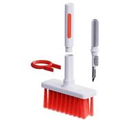 Brosse De Nettoyage De Clavier Rouge 5 En 1, Outil De Nettoyage De Casque Bluetooth, Poussière D'Ordinateur, Kit De Nettoyage Multifonction