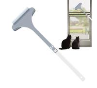 Brosse de nettoyage de filet - Outil de lavage double face | Brosse de nettoyage en maille suspendue avec longue tige amovible, et sec, portes, murs et