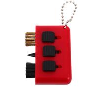 Brosse de Nettoyage de Golf Rétractable, Rouge | Cuivre, Nylon et Plastique, Têtes Multiples, pour Clubs et Faces de Fer, Usage Pratique