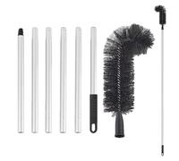 Brosse de nettoyage de gouttière extensible pour nettoyer les gouttières de toit - Outil de nettoyage portable pour nettoyer les feuilles et les débris - Brosse de nettoyage amovible