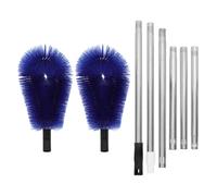 Brosse de Nettoyage de Gouttières Réglable, Manche Extensible Bleu | Acier Inoxydable et Plastique, Nettoyage Depuis le Sol, pour Gouttières et Conduits Pluviaux, Maisons et Villas
