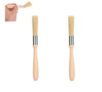 Brosse de nettoyage de moulin à café, 2pcs Brouste à époussetage en bois Poignée en bois pour la cuisine