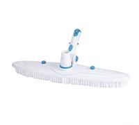 Brosse de nettoyage de piscine à ventouse avec colle absorbante/outil d'aspirateur léger pour enlever la saleté et les débris sur le fond du carrelage de sol/plastique 45,7 cm blanc