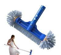 Brosse de nettoyage de piscine - Brosse à récurer de piscine, poils doux, tête inclinée, gomme anti-taches pour le nettoyage du carrelage, le retrait des algues, l'entretien du jacuzzi, du spa
