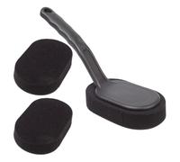Brosse de Nettoyage de Pneus pour Voiture avec Manche Interchangeable Noir