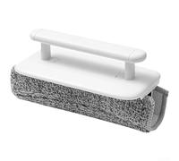 Brosse de nettoyage de rainures amovible avec grattoir pour enlever la poussière de seuil, suceur plat étroit pour cadres de portes coulissantes et difficiles à