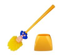 Brosse de nettoyage de toilettes amusante, nouveauté Donald, brosse de salle de bain avec support, brosse de cuvette de toilette, cadeau, accessoires ménagers(H)