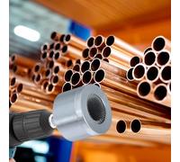 Brosse de nettoyage de tuyaux en métal pour tuyaux en cuivre et métal de 1,9 cm OD, 15 mm et 22 mm avec poignée hexagonale et têtes de rechange pour la préparation et l'ébavurage de soudure (22 mm)