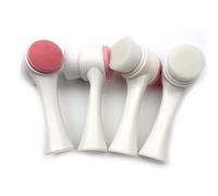 Brosse De Nettoyage De Visage Double Face Portable Silicone Gommage De La Peau Massage Brosse De Lavage Du Visage Enlèvement Des Points Noirs Brosse De Nettoyage Du Visage