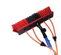 Brosse de nettoyage de vitres, kit de nettoyage de vitres professionnel avec perche télescopique et brosse rotative pour panneaux solaires, alimentée en eau. Nettoyeur de vitres à eau. Équip