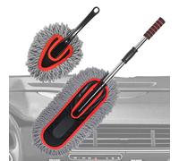 Brosse de nettoyage de voiture | Accessoires de nettoyage et plumeau pour l'intérieur et l'extérieur de la voiture - 2 x extensible sans rayures pour intérieur et extérieur - Nettoyage de la poussière