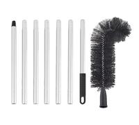 Brosse de nettoyage des gouttières - Outil de toit extensible, poignée télescopique robuste avec tête incurvée flexible et prise facile | Nettoyeur de gouttière pour poussière extérieure, débris